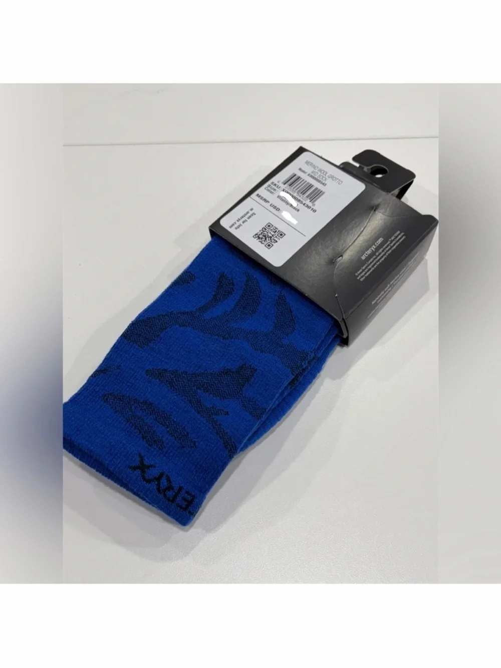 Arc’teryx Adult Large Merino Wool Grotto Mid Sock Blue Black NWT Men's Women's